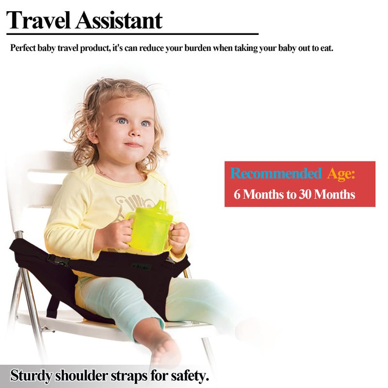 MISSEIAR Baby Harness Seat for High Chair, Portable Feeding Seat Belt with Strap Toddler Safety Seat Belt Foldable Baby Booster Harness Belt for Restaurant Shopping Cart Travel - Image 4